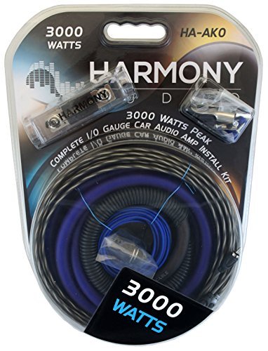 0 Gauge Amp Kit 3000 Watt Amplifier Wiring Kit J192