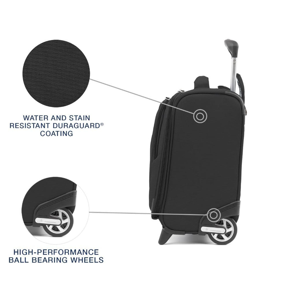 Softside Rolling Underseat Tote, Black, 14-Inch E826