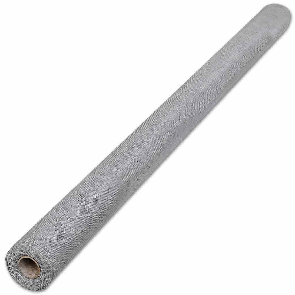 Aluminum Mesh Screen 39.4x196.9 Inches Silver G6310
