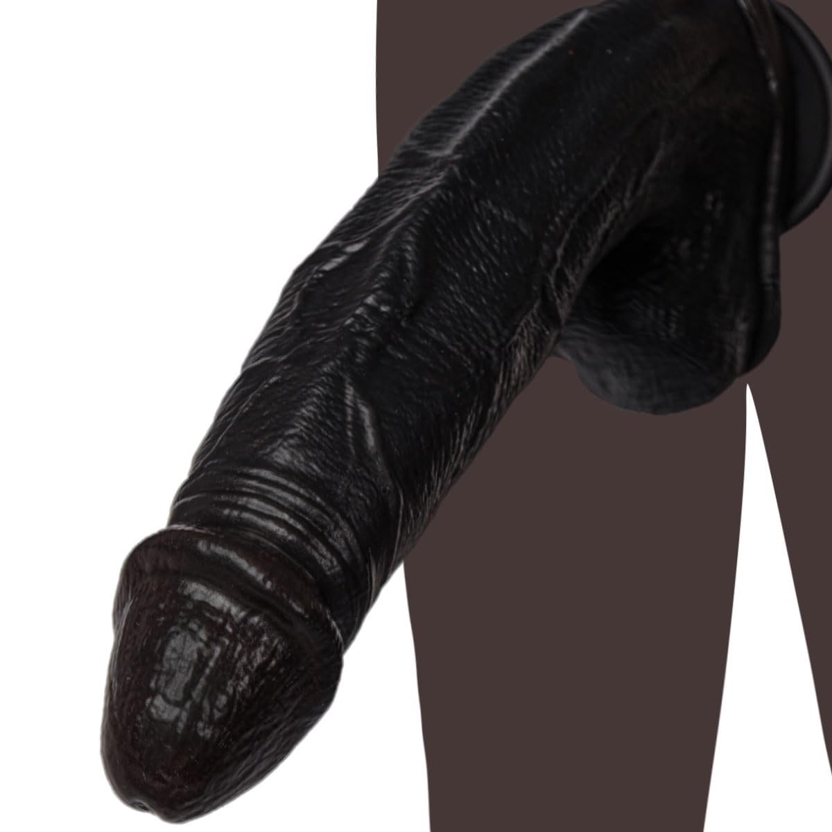 Black Realistic Silicone Dildo with Suction Cup W4592
