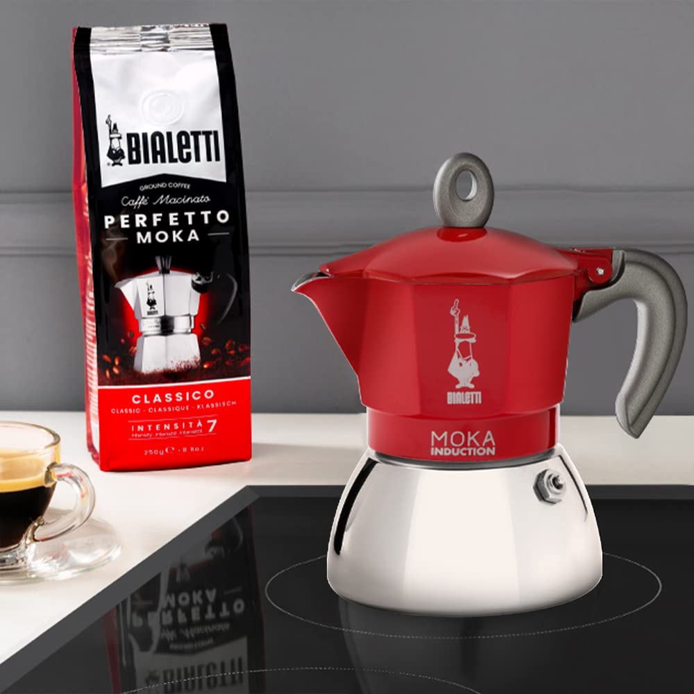 Red 4 Cups Espresso Moka Pot G7872