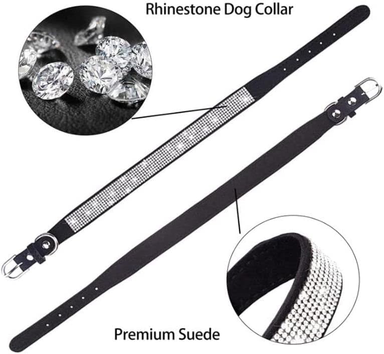 Small Dog Collar with Rhinestone Crystal (XXS, Pink) A552758