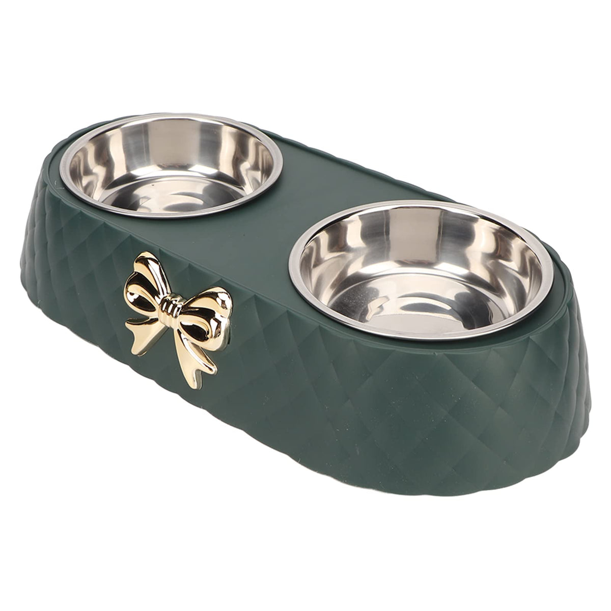 Stainless Steel Raised Tilted Pet Bowl C387