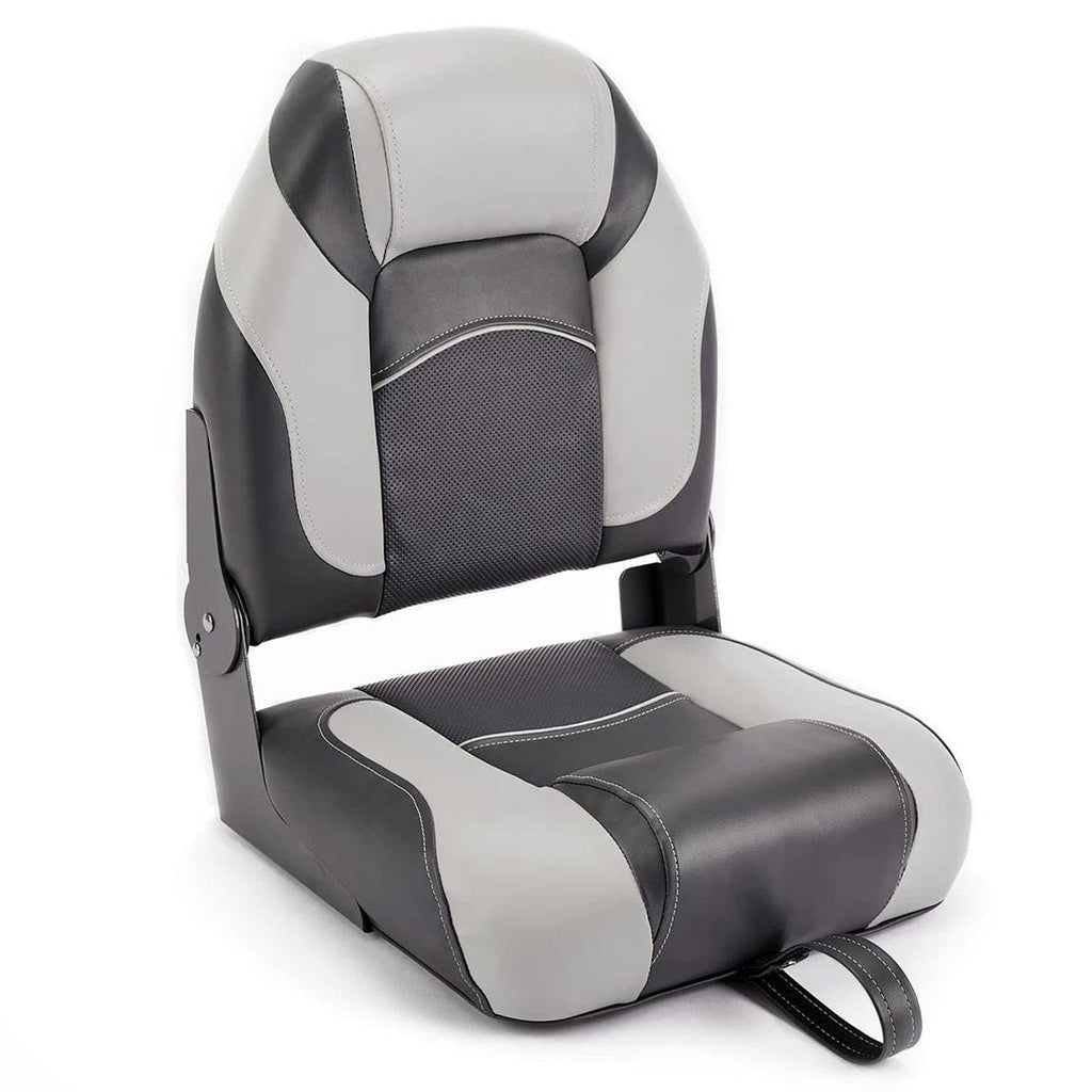 High Back Folding Boat Seats 2 Pack Charcoal Gray C3744