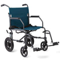 Folding Steel Transport Wheelchair with 12-Inch Wheels Y93653