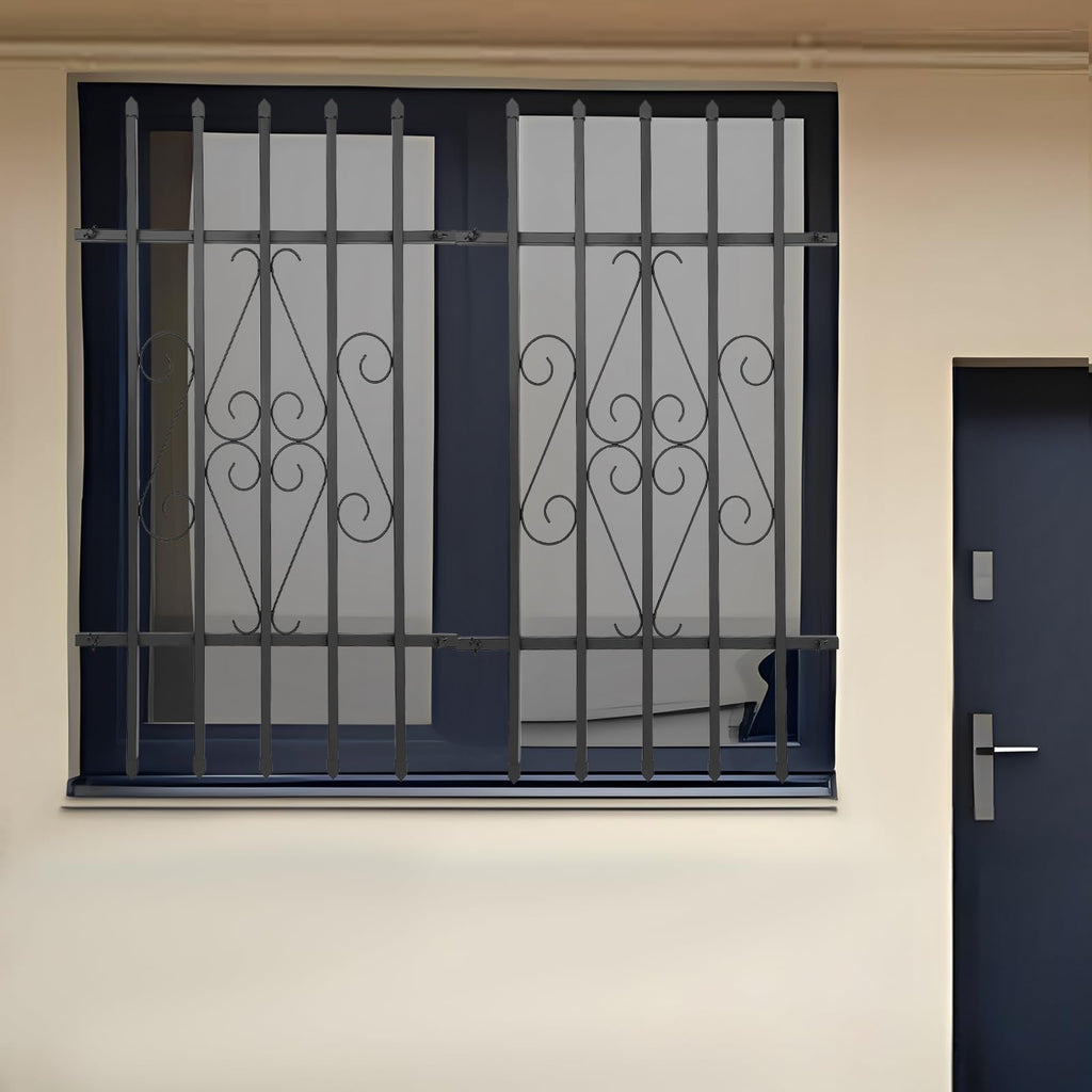 Black 24 x 36 Inch 2PCS Heavy Duty Window Security Bars G612998