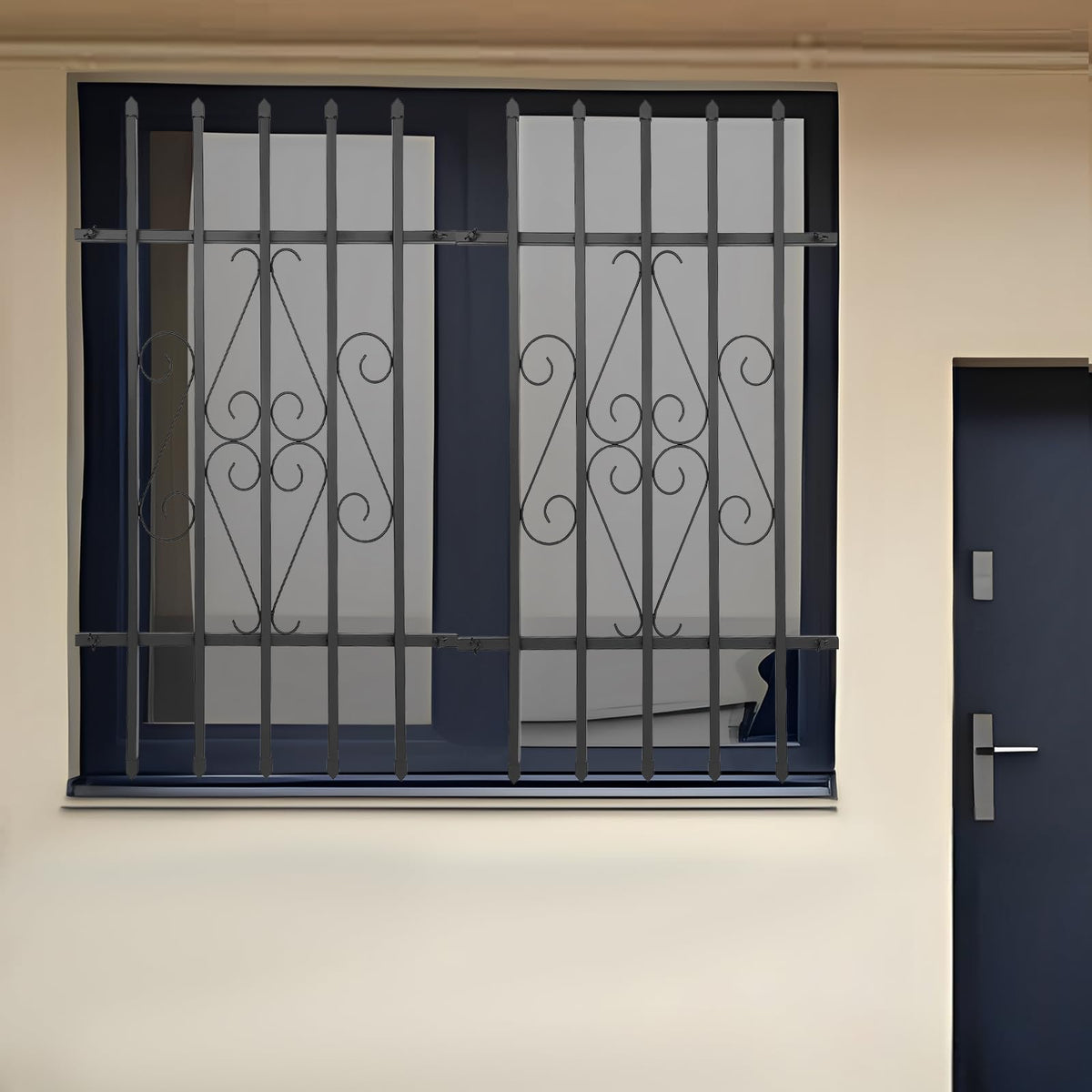Black 24 x 36 Inch 2PCS Heavy Duty Window Security Bars G612998