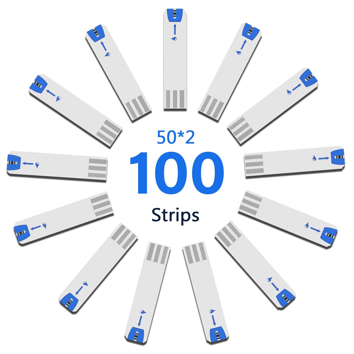 Glucose Test Strips 100 Count No Coding X22892