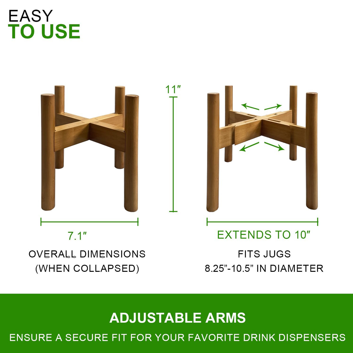 Adjustable Drink Dispenser Holder, 6-11 Inch S7830