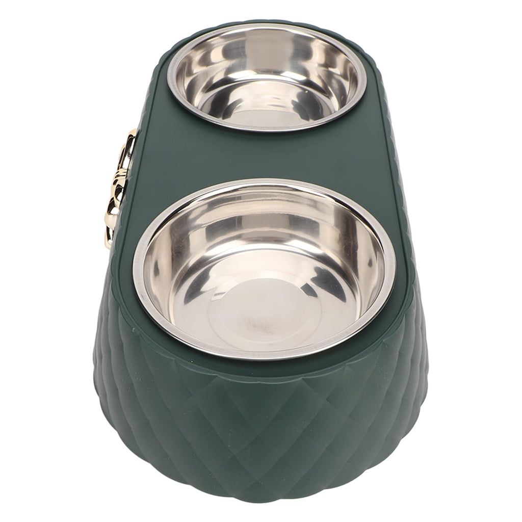 Stainless Steel Raised Tilted Pet Bowl C387