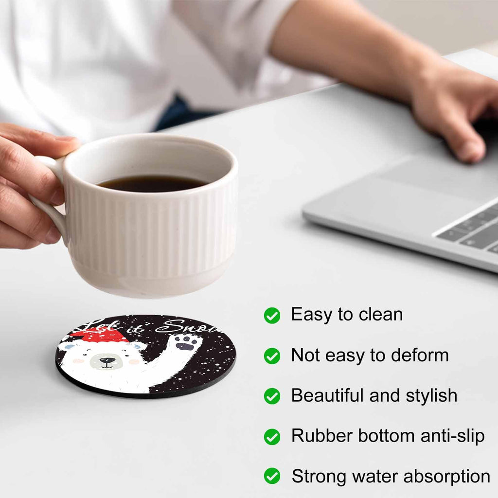 Black Silicone Coasters Set of 2 X729899