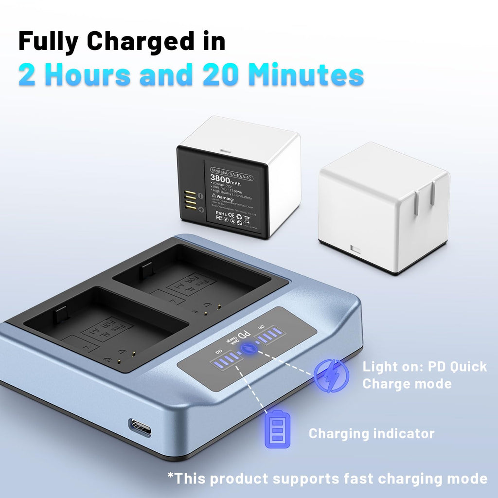 3800mAh Rechargeable Lithium Battery with Charger Station G6601