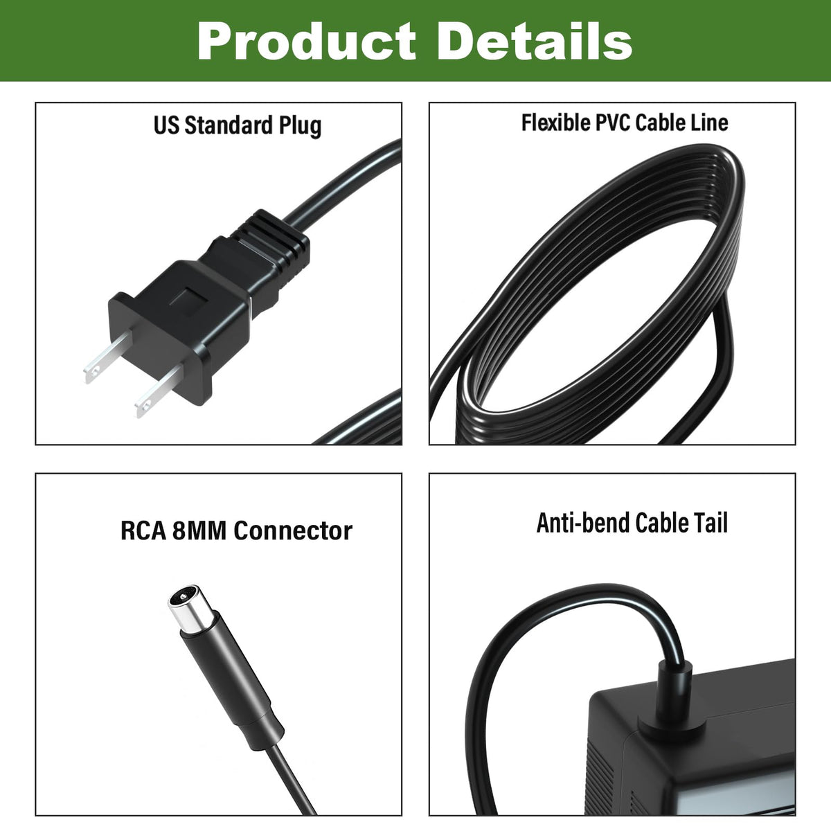 42V 2A Battery Charger Power Adapter Cord R782246