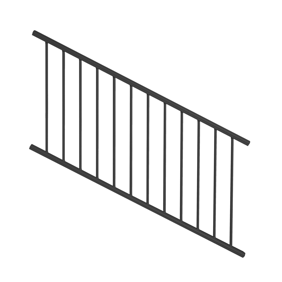 Aluminum 6 ft. x 36 in. Textured Black Stair Rail Kit P732
