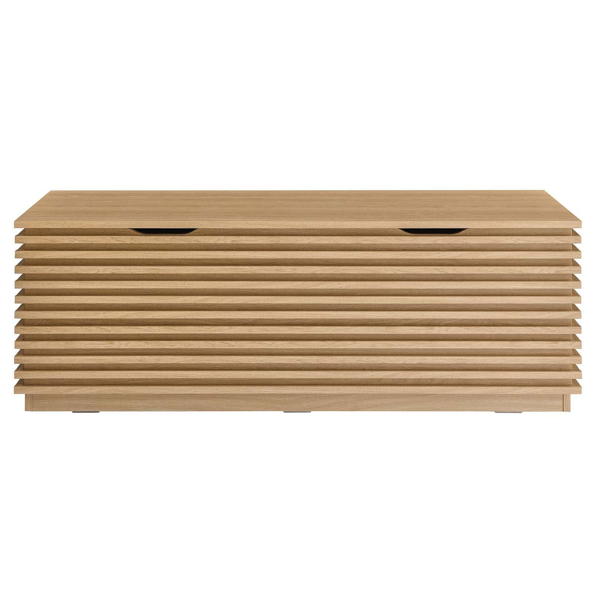Oak Wood Grain Storage Bench B971