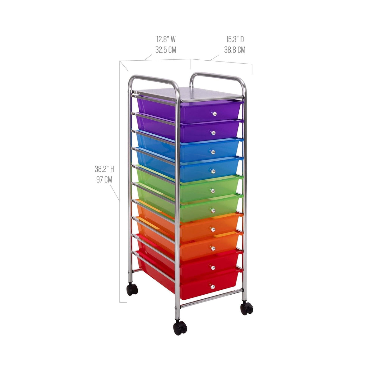 10 Drawer Rolling Storage Cart with Wheels N35336