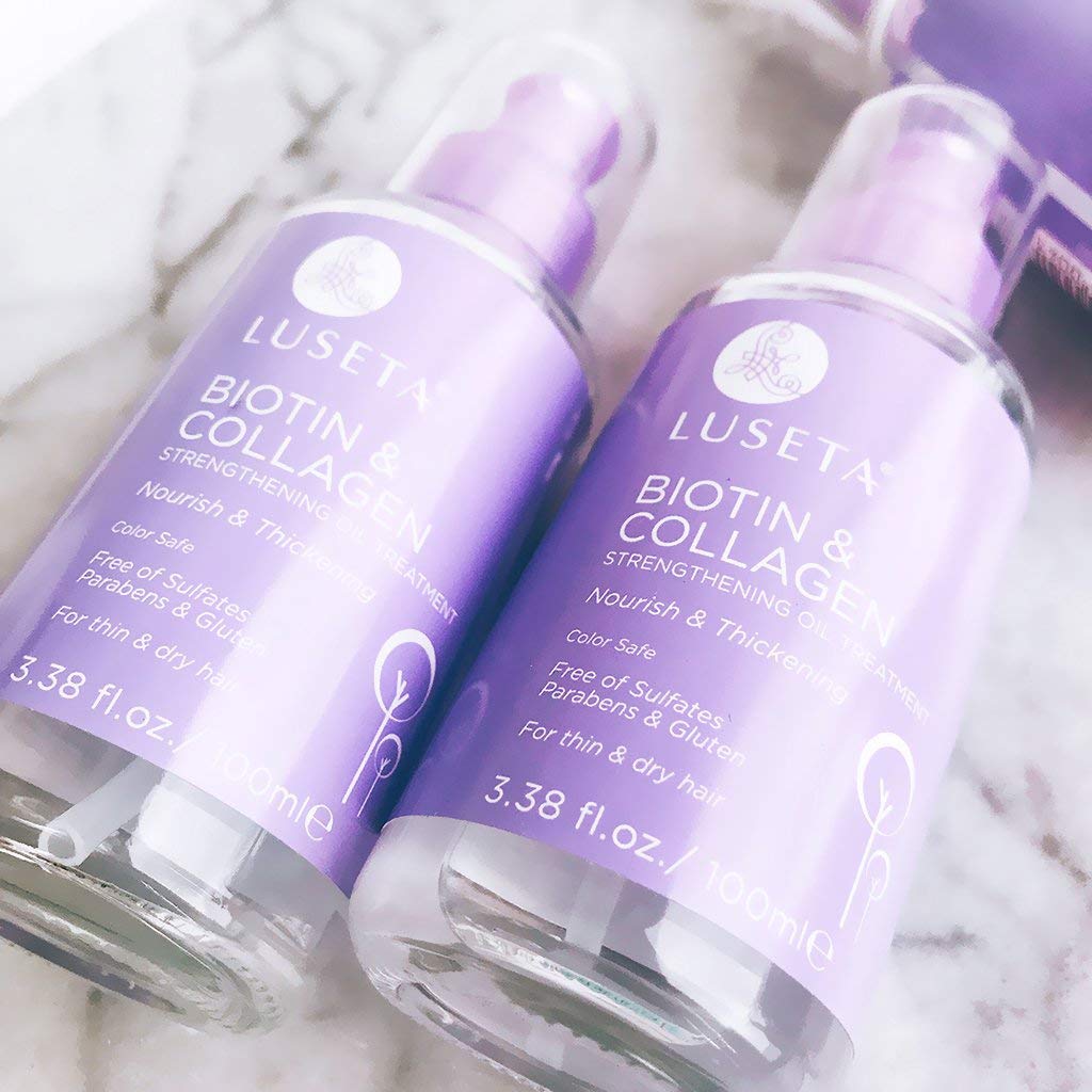 Curly Hair Shampoo and Conditioner Set with Biotin Hair Oil B945574