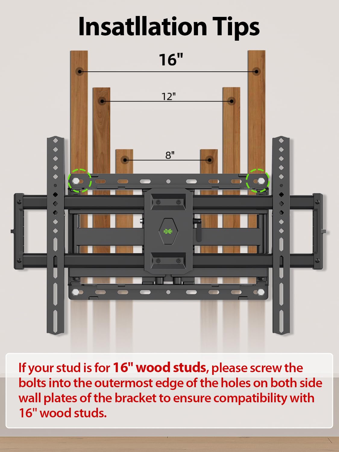 Full Motion TV Wall Mount for 42-90 inch Flat Screen E854
