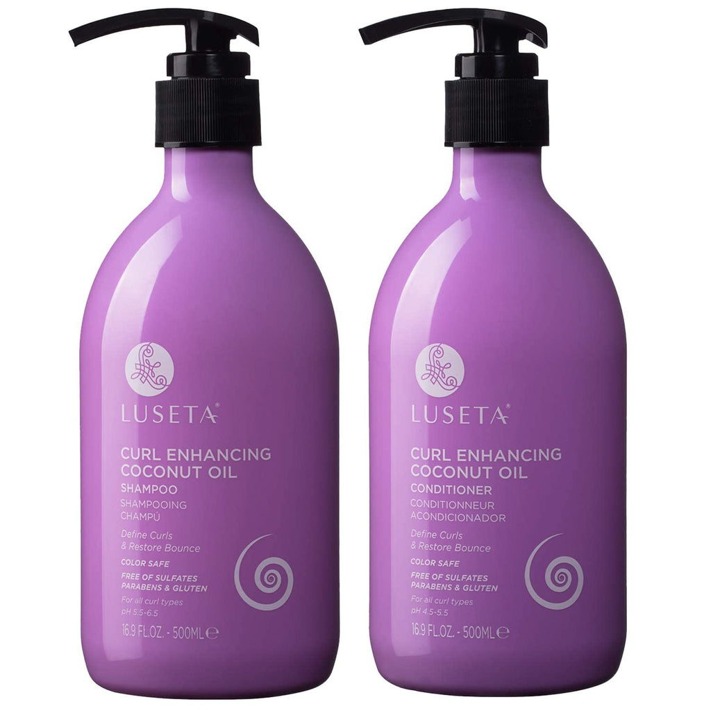 Curly Hair Shampoo and Conditioner Set with Biotin Hair Oil B945574