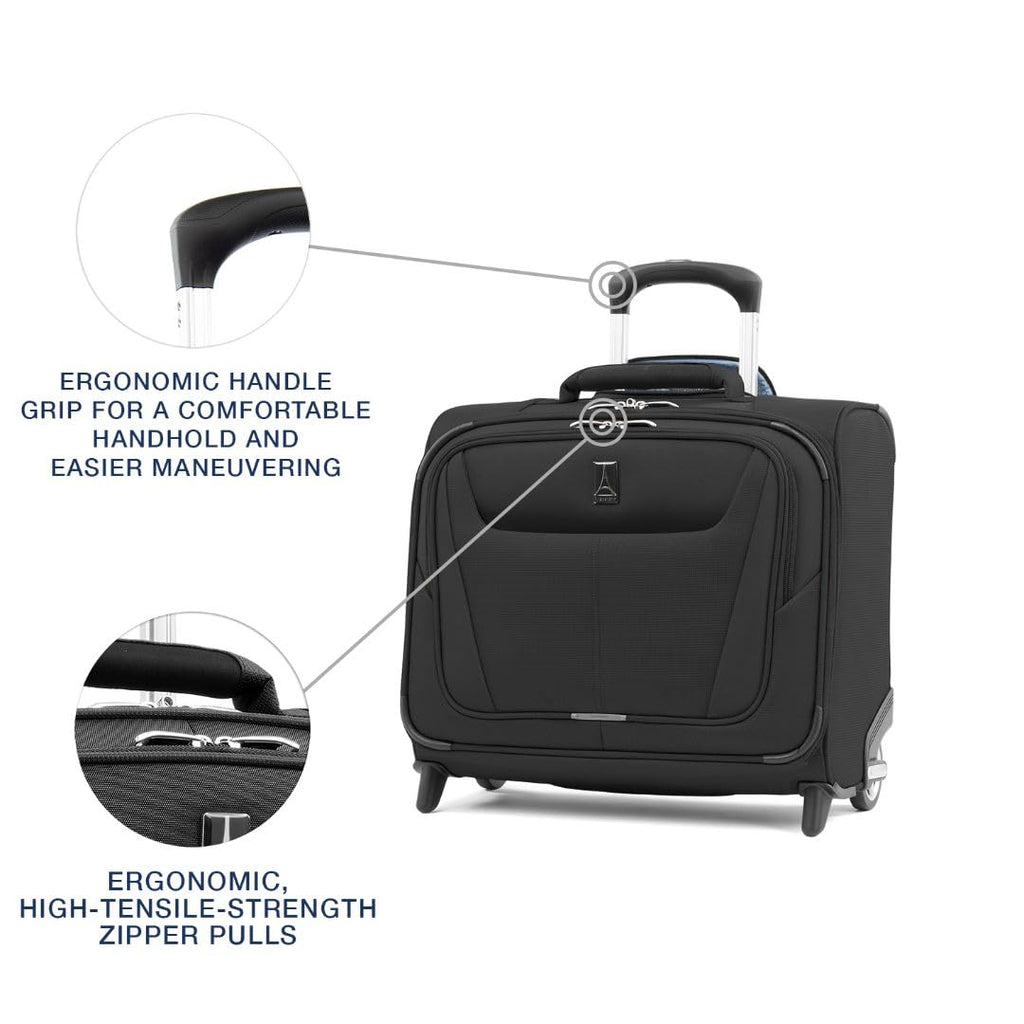 Softside Rolling Underseat Tote, Black, 14-Inch E826