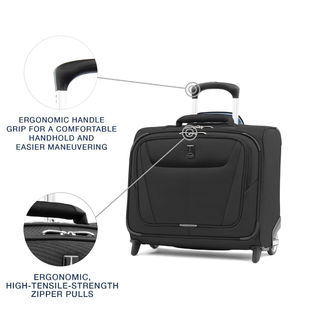 Softside Rolling Underseat Tote, Black, 14-Inch E826