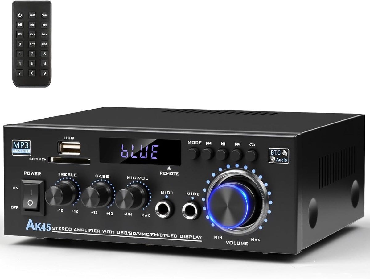 Bluetooth 5.0 Audio Amplifier 400W 2 Channel Stereo Receiver K177