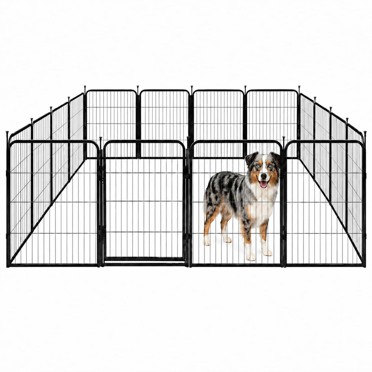 32 inch 16 Panels Heavy Duty Metal Dog Playpen with Gate A1235