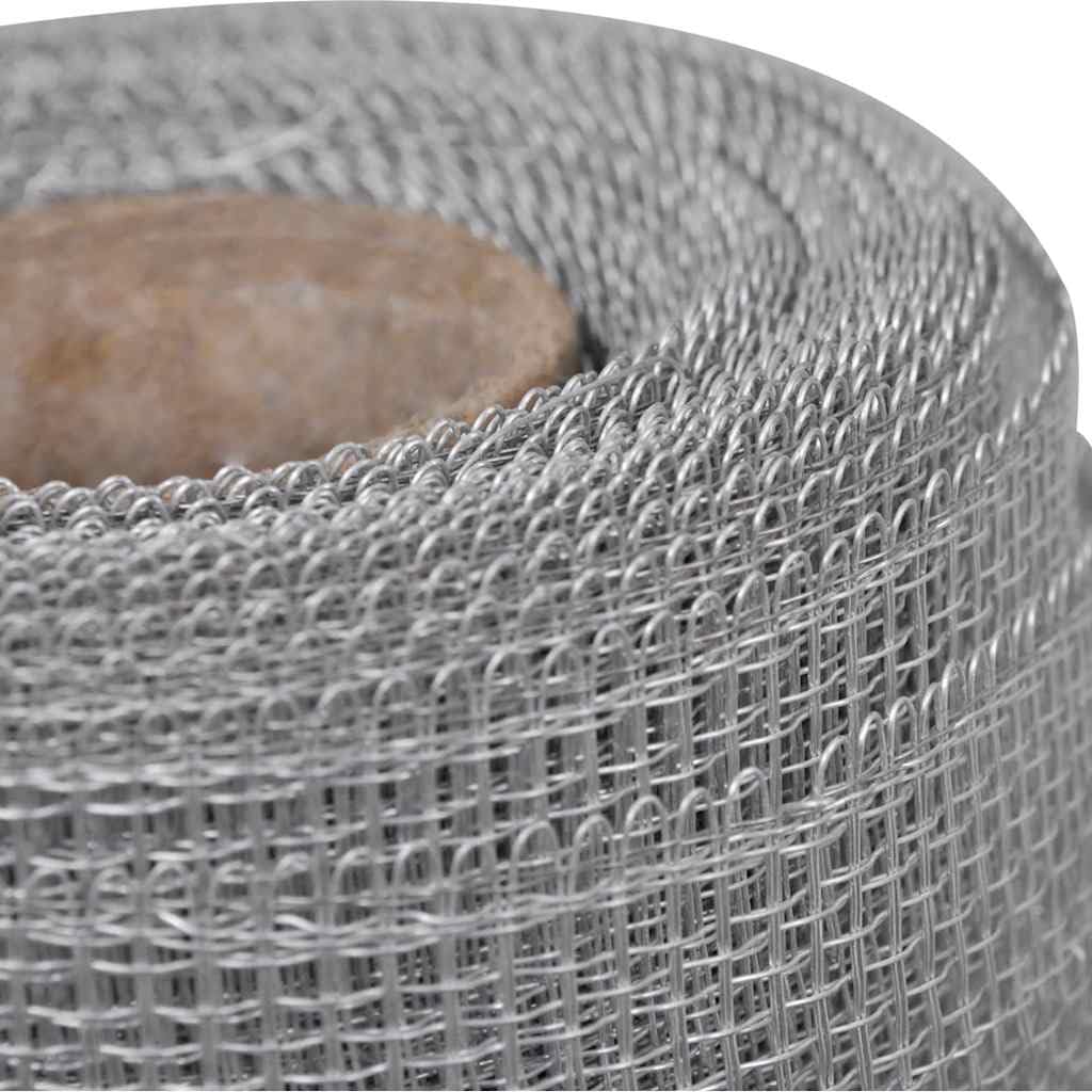 Aluminum Mesh Screen 39.4x196.9 Inches Silver G6310