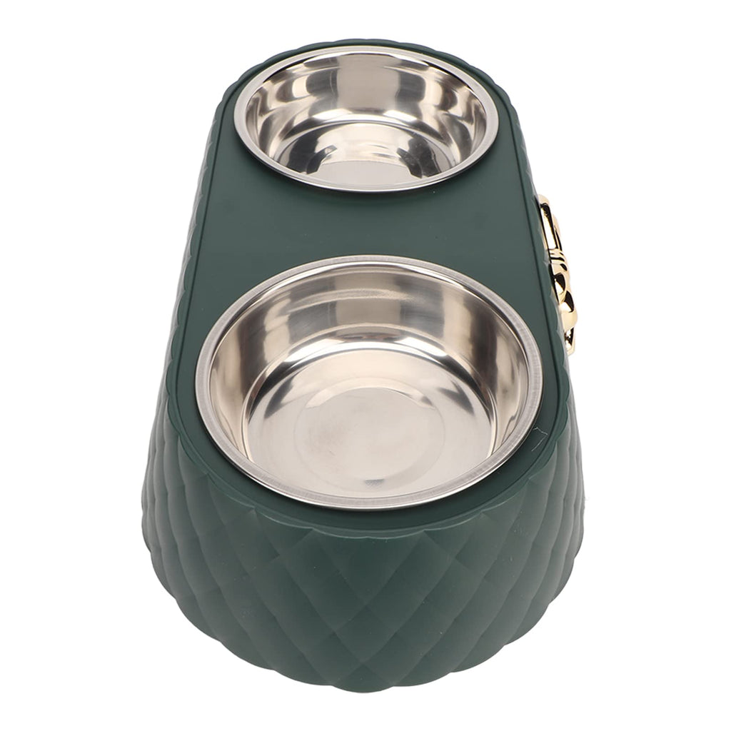Stainless Steel Raised Tilted Pet Bowl C387