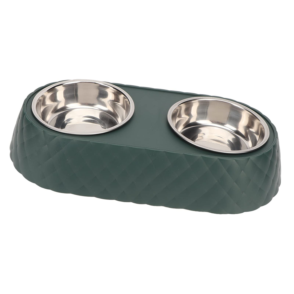 Stainless Steel Raised Tilted Pet Bowl C387