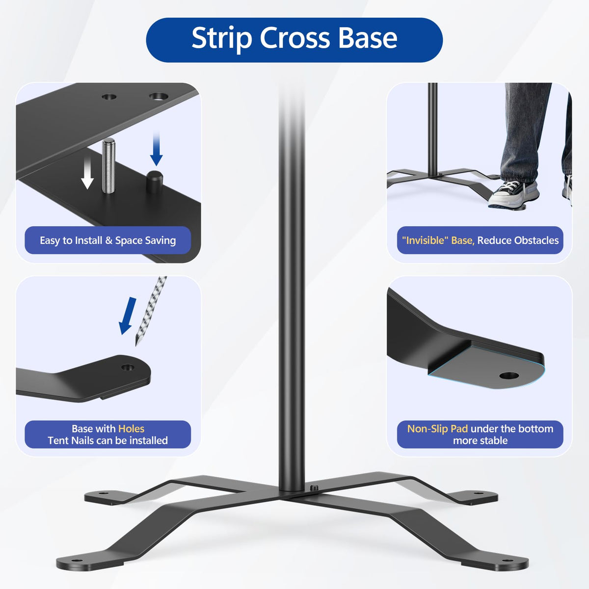 10x8.5FT Adjustable Backdrop Stand with Cross Base F3272