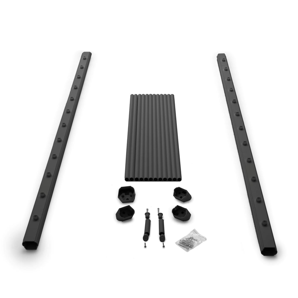 Aluminum 6 ft. x 36 in. Textured Black Stair Rail Kit P732