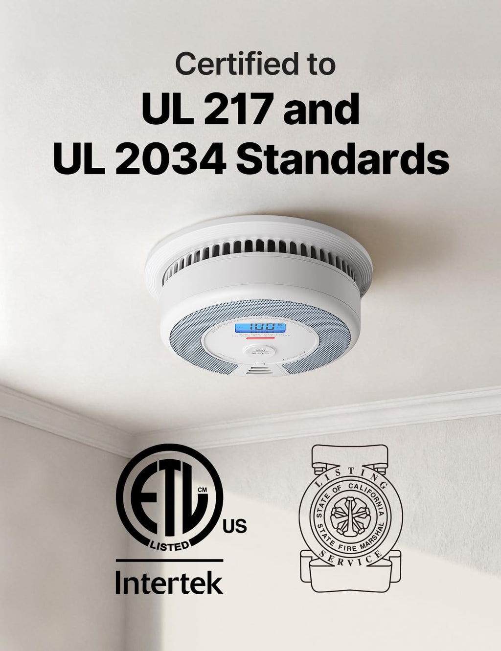 Smoke Detector Carbon Monoxide Alarm Combo 3-Pack E61586