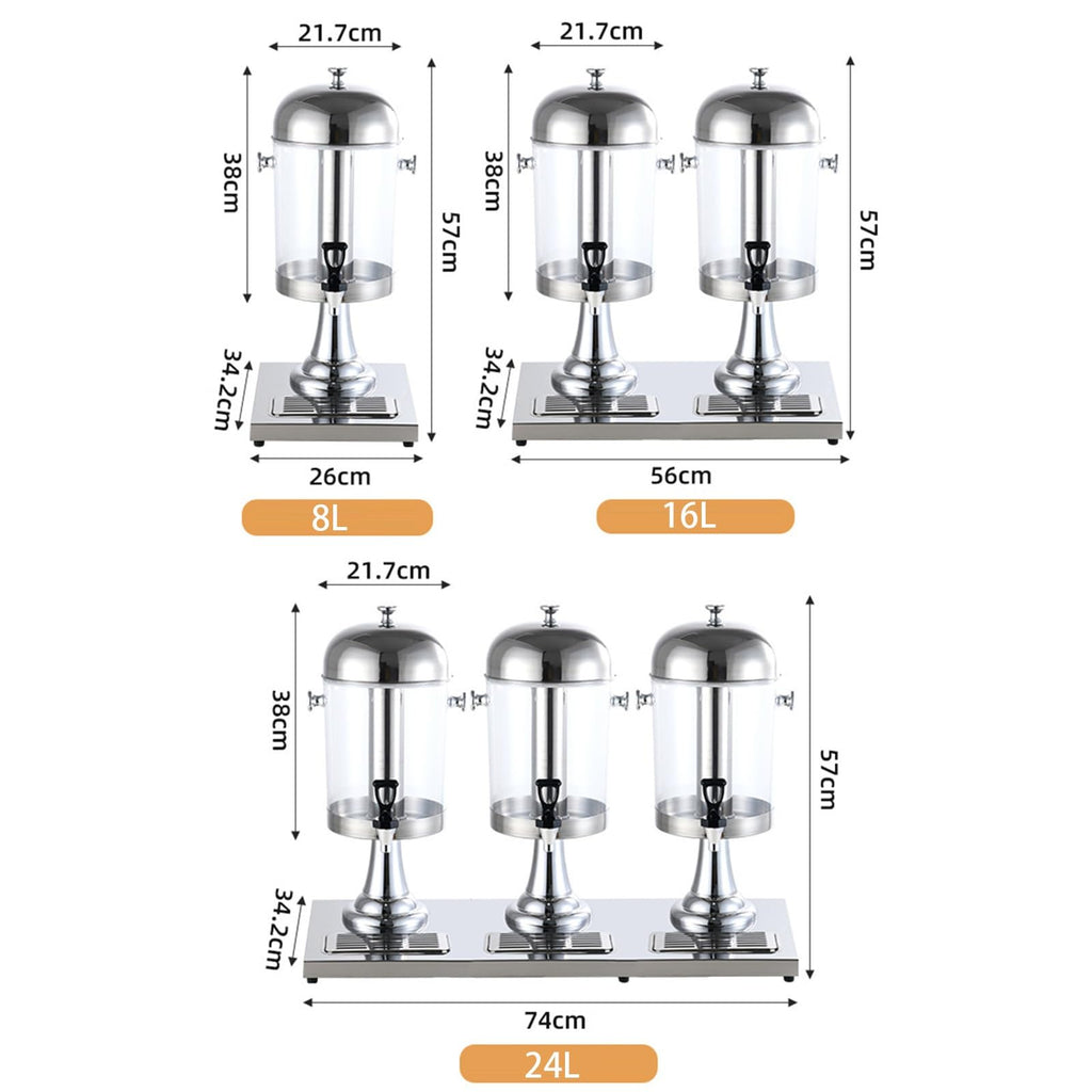 Stainless Steel Beverage Dispenser with Stand 24L G43081