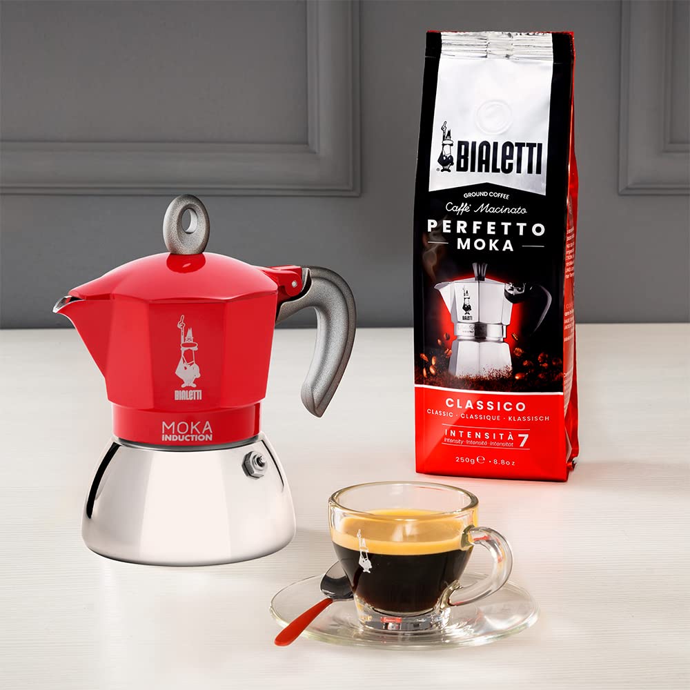 Red 4 Cups Espresso Moka Pot G7872