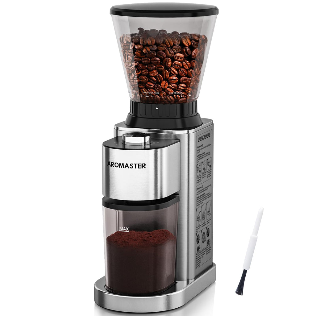 Conical Coffee Bean Grinder, 48 Settings, Anti-Static E524