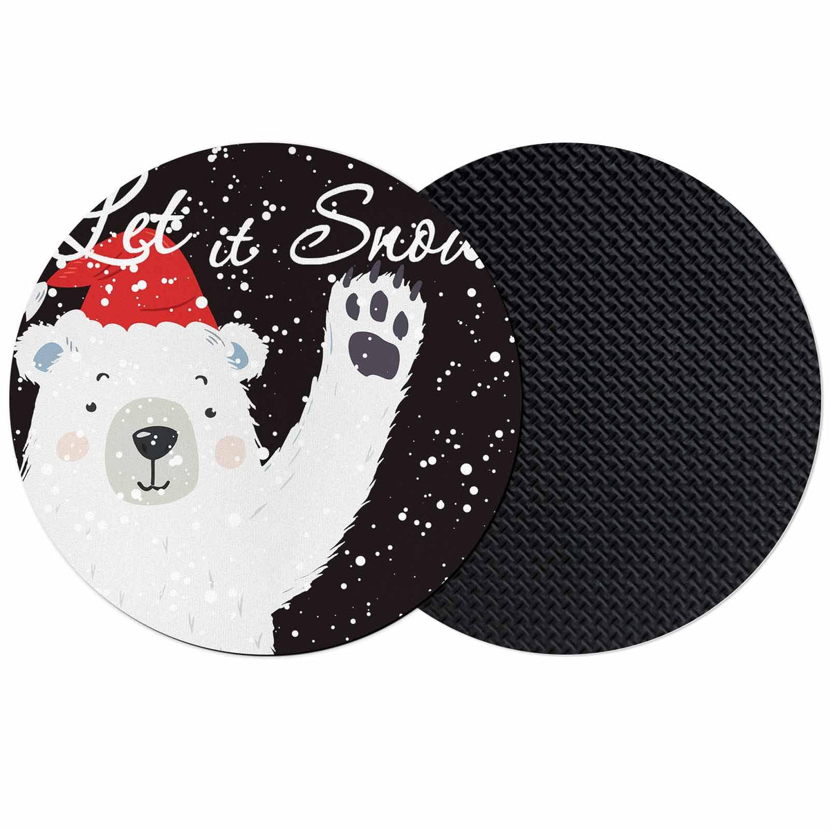 Black Silicone Coasters Set of 2 X729899