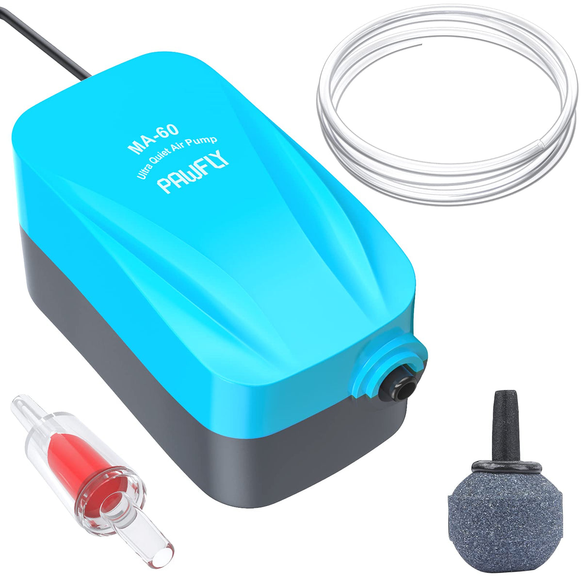 15-40 GPH Compact Quiet Aquarium Air Pump with Air Stone Q9110