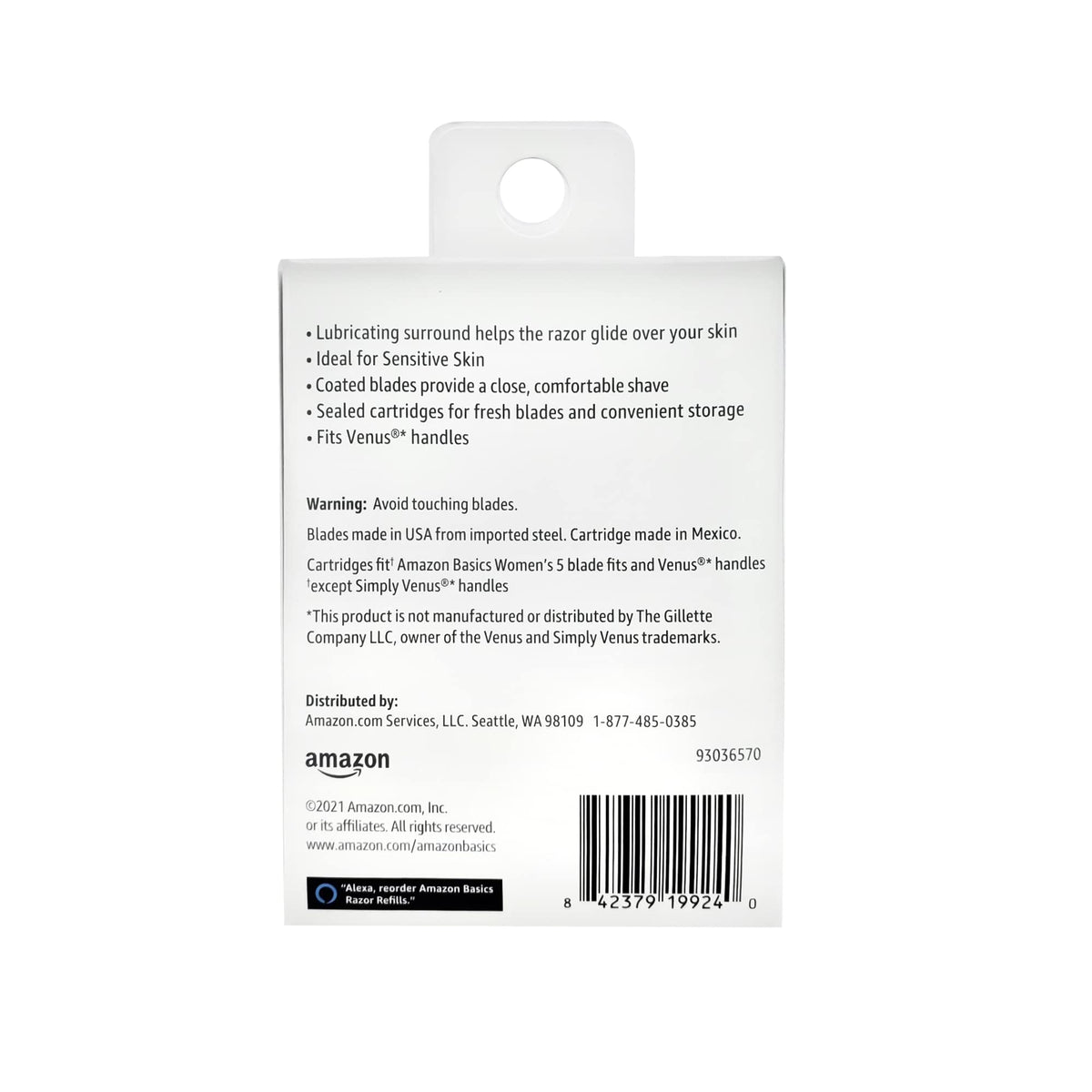 5-Blade Razor Refills, 6 Cartridges (Pack of 2) T729470