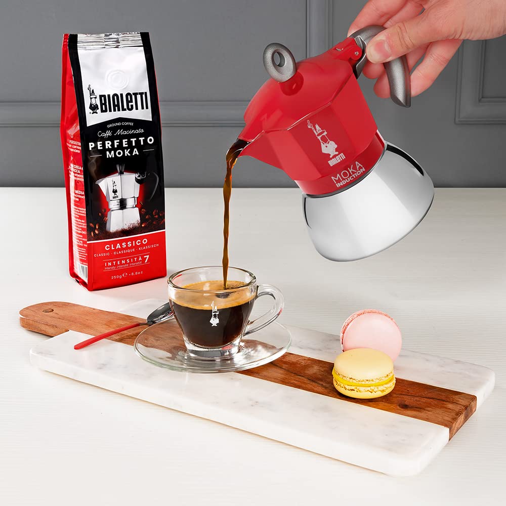 Red 4 Cups Espresso Moka Pot G7872
