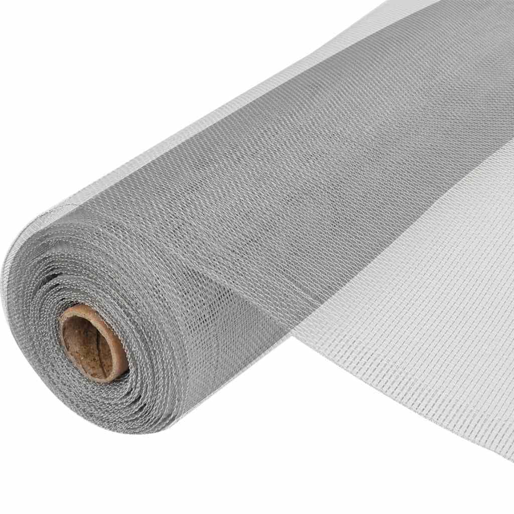 Aluminum Mesh Screen 39.4x196.9 Inches Silver G6310