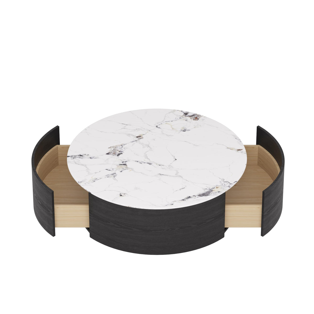 Round Coffee Table with 2 Drawers X377342