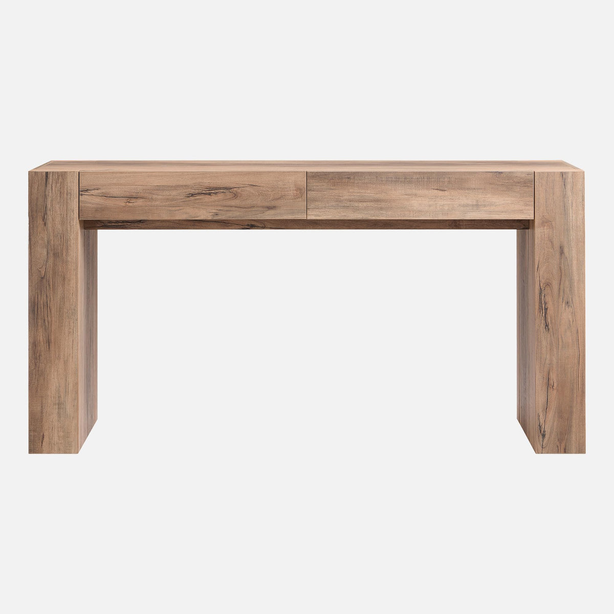 Rustic Oak Console Table with Drawers I241