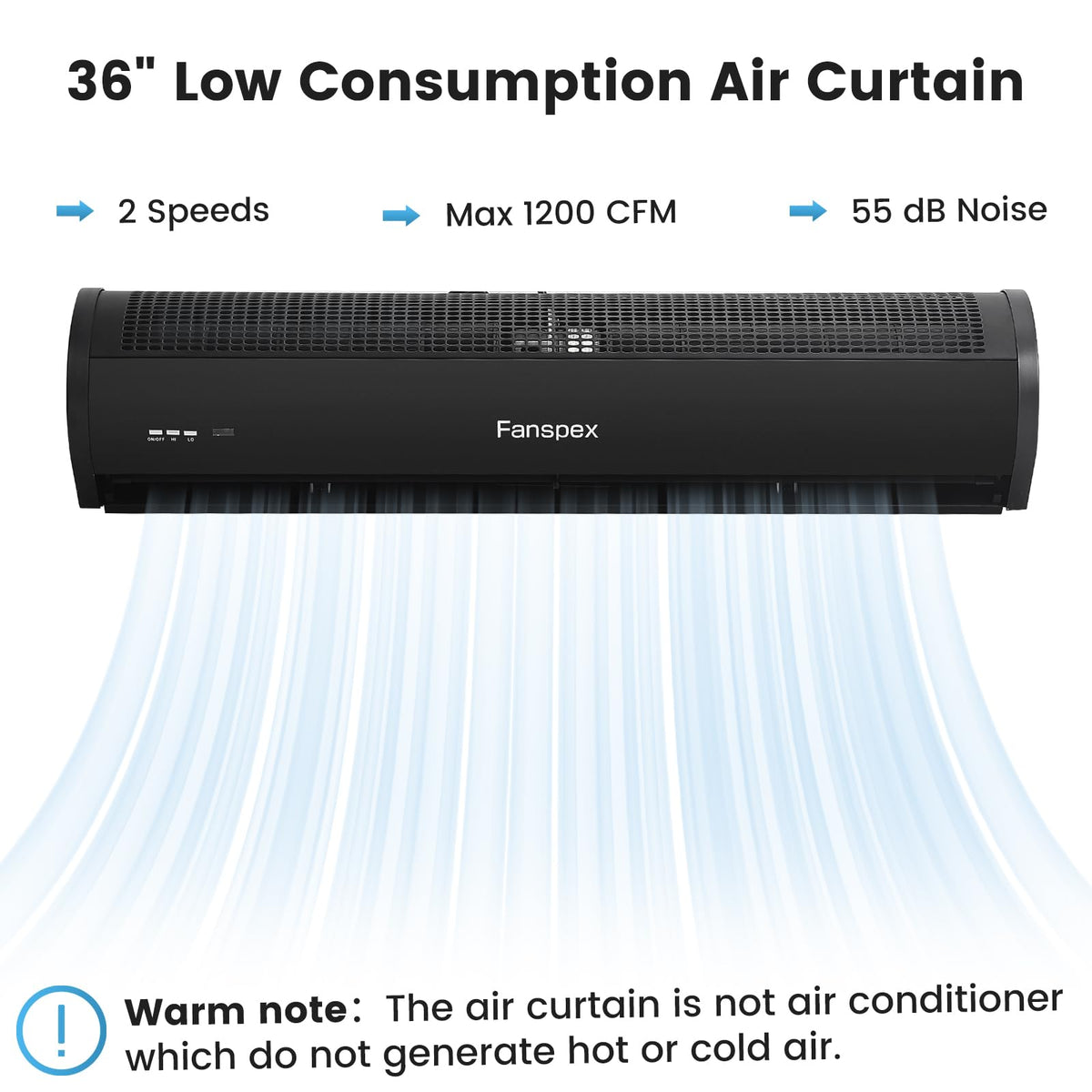 36" Wall Mounted Air Curtain X714