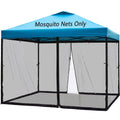 10x10 Mosquito Netting with Double Door Side Screen Black L2242