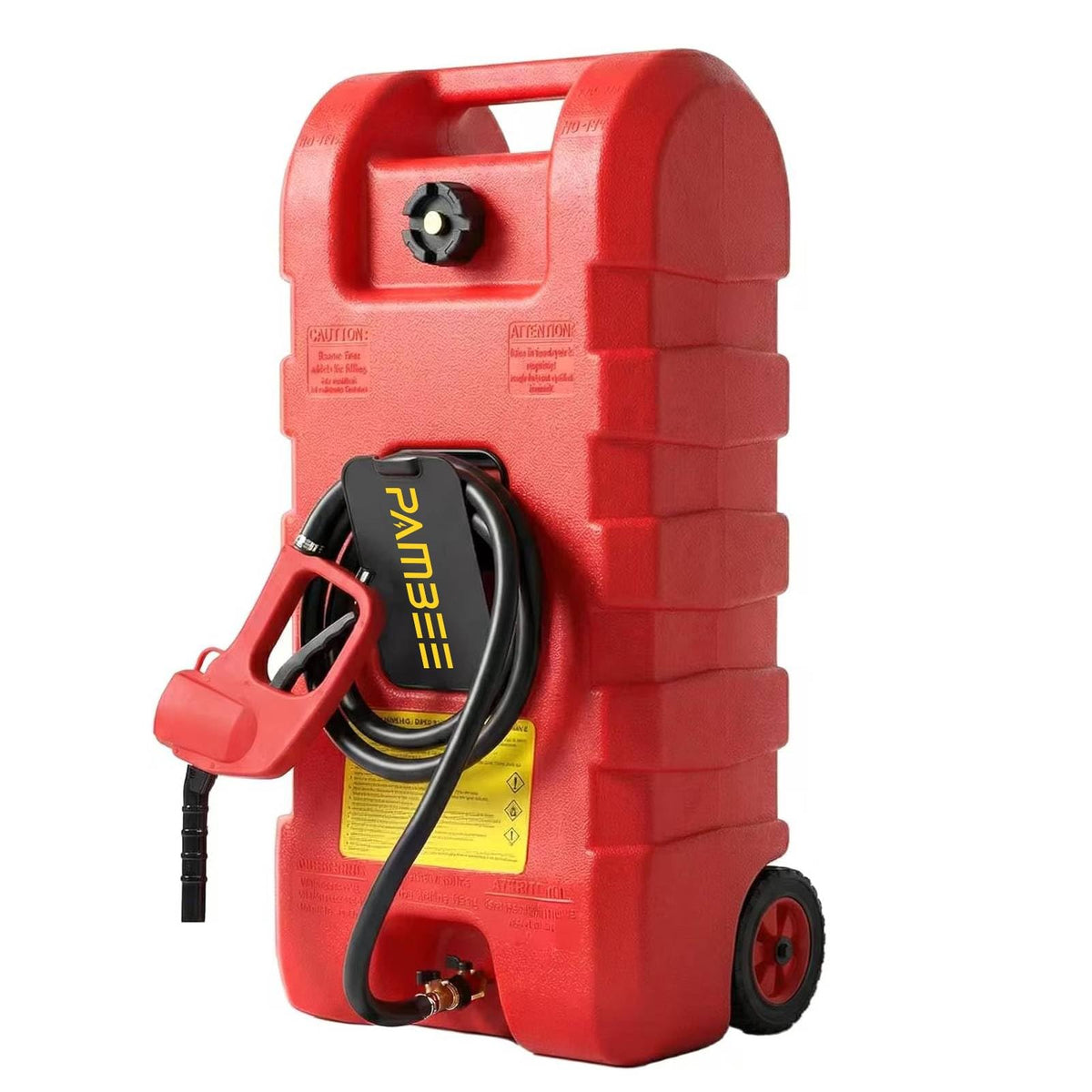 15 Gallon Wheeled Fuel Caddy with Manual Siphon Pump & 10FT Hose X332067