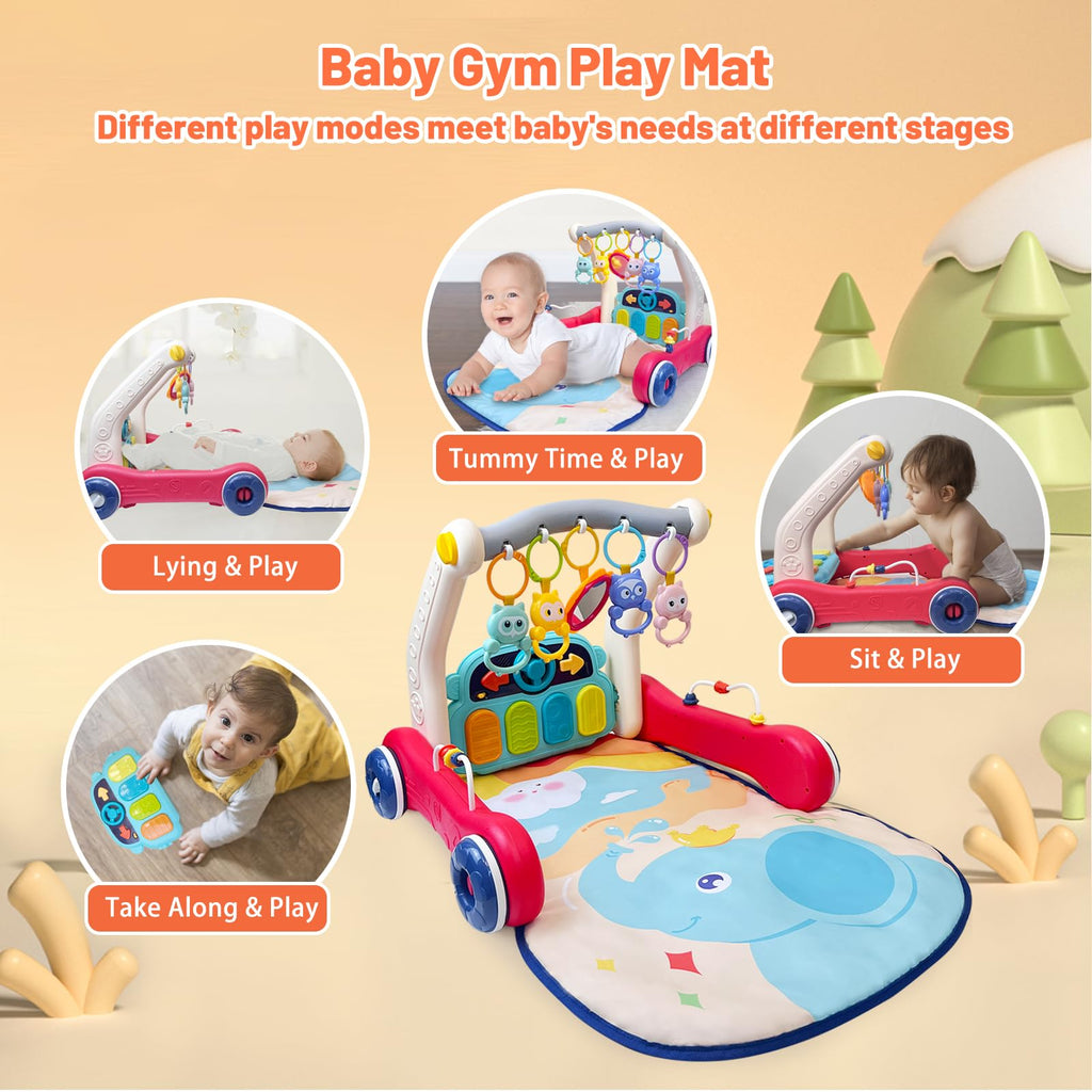 Baby Gym Play Mat & Baby Walker with Music and Light R5553