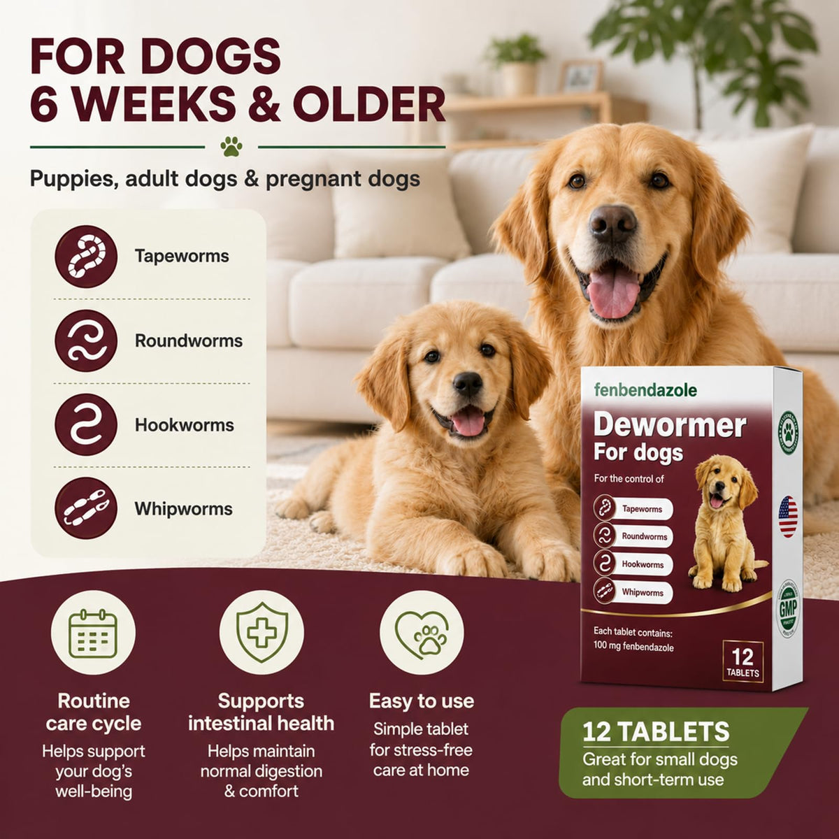 Dewormer for Dogs 12 Count I783825