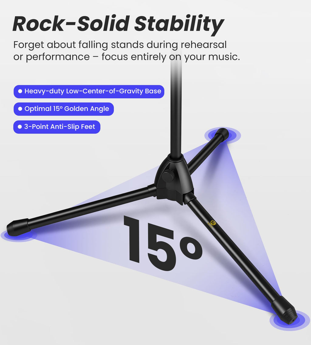 Portable Trombone Stand Adjustable Height with Bag K266