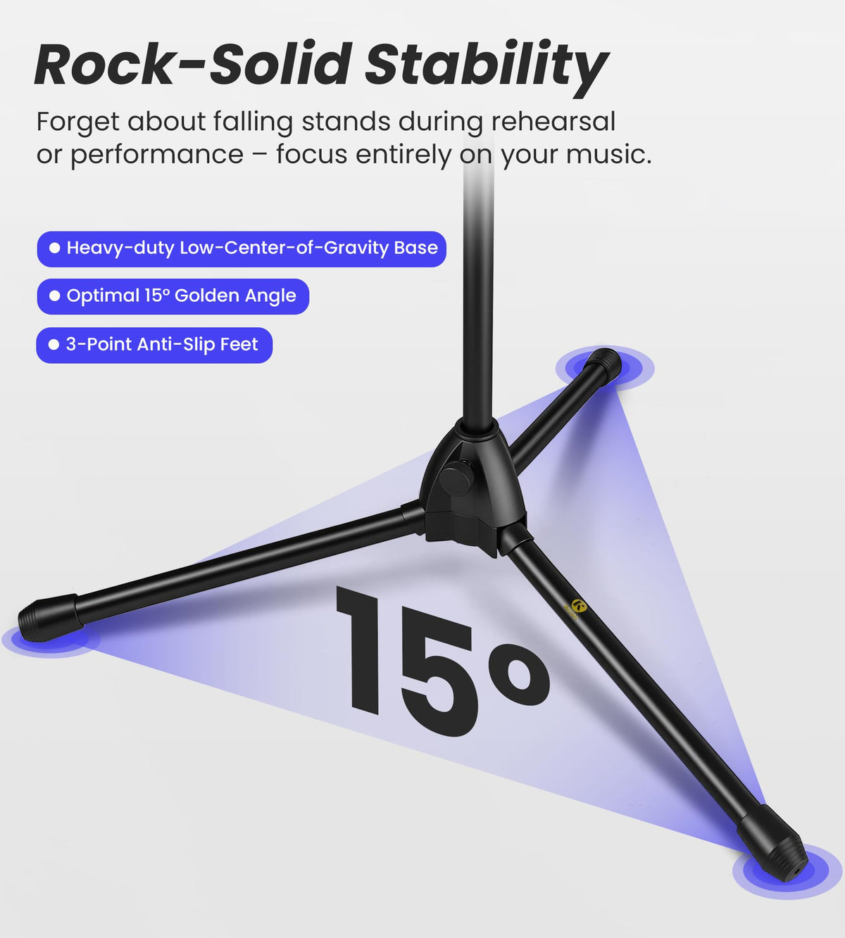 Portable Trombone Stand Adjustable Height with Bag K266